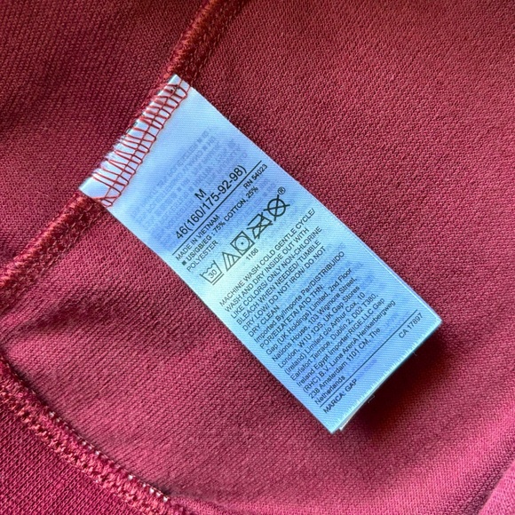 Gap Velour 2 Piece Track Pant Sweater Set Crimson Size Small - Picture 16 of 16